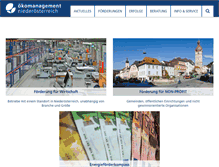 Tablet Screenshot of oekomanagement.at